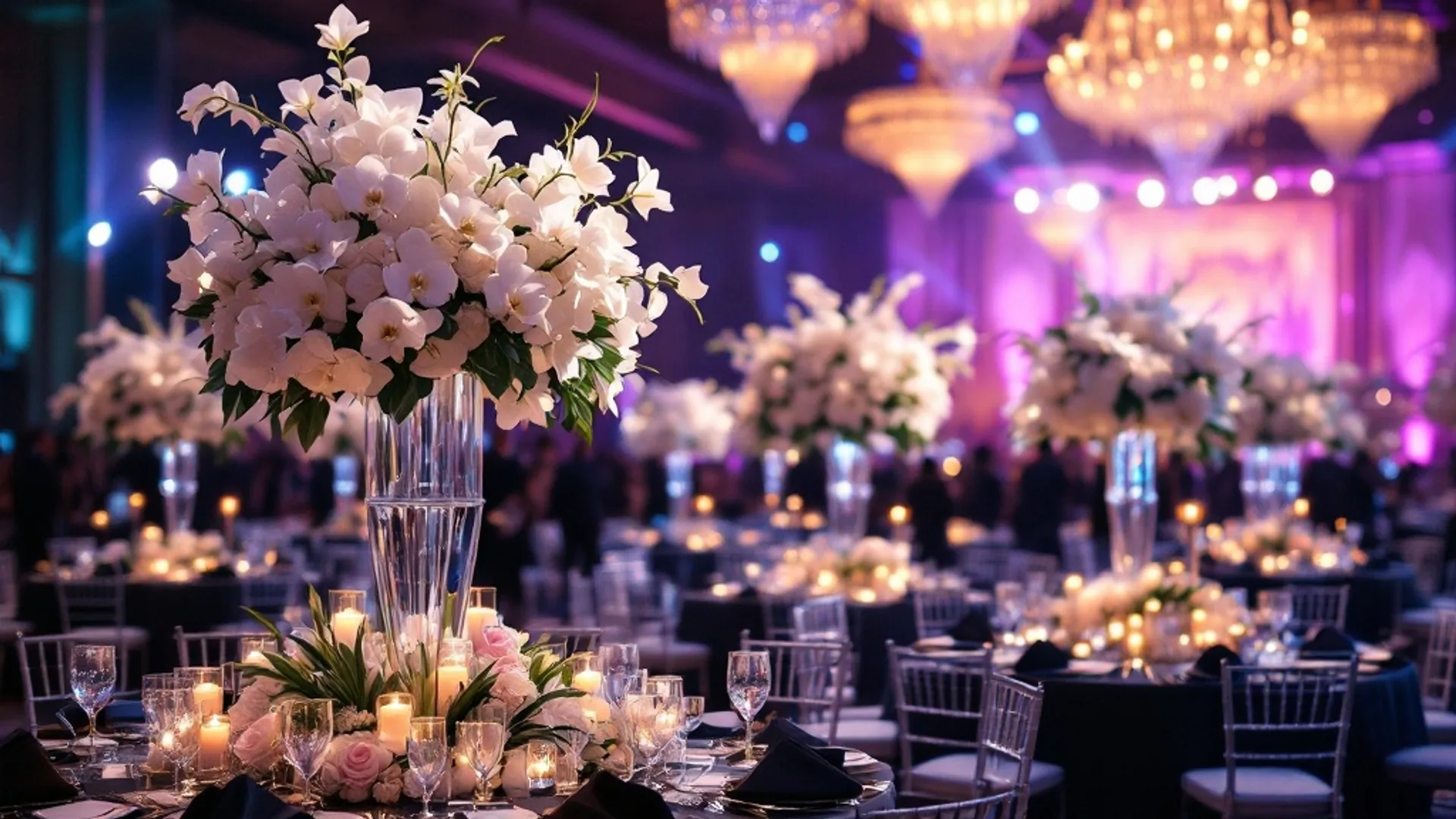 Gala event florals by Bana Florist