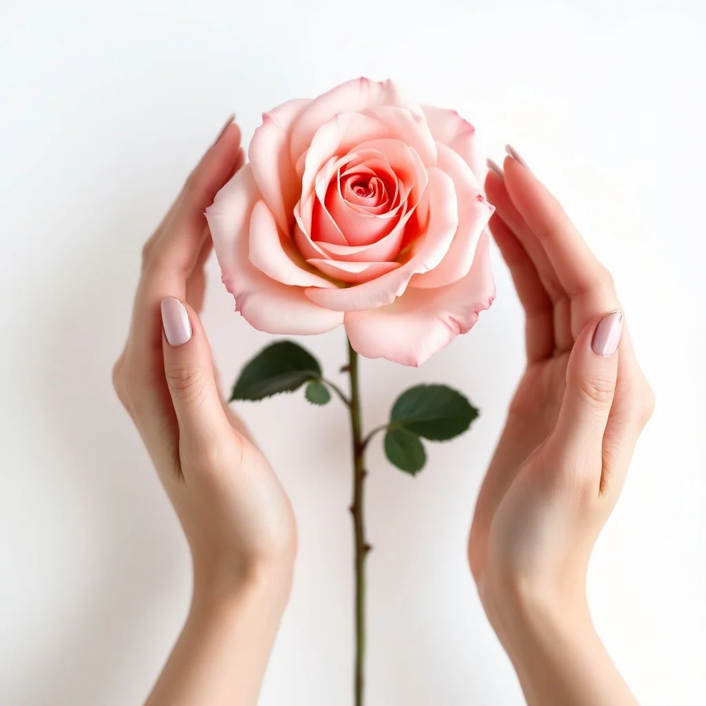 Couple holding a flower at their engagement: Bana Florist Toronto